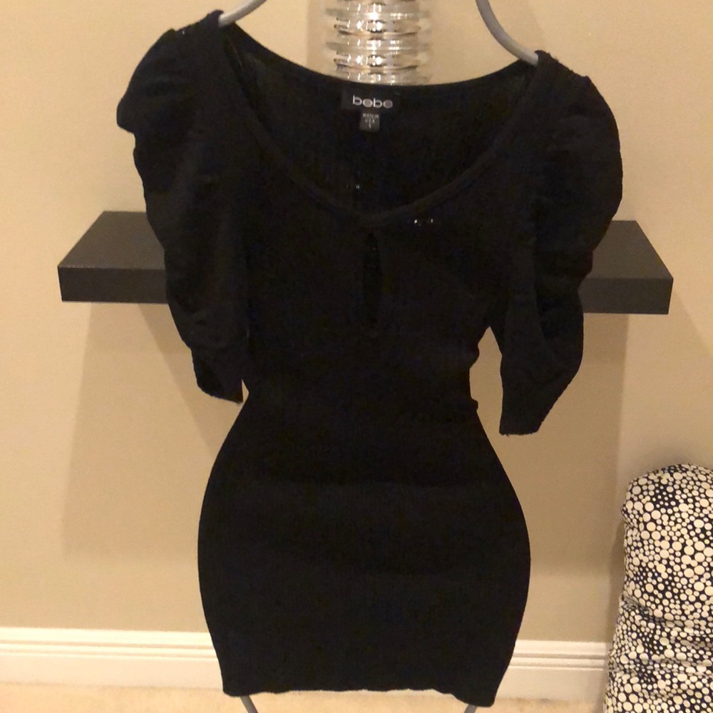 Bebe Stretch Top with Keyhole Detail